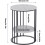 (Black) Round Side End Table Living Room Coffee Table 2