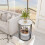 (Black) Round Side End Table Living Room Coffee Table 4