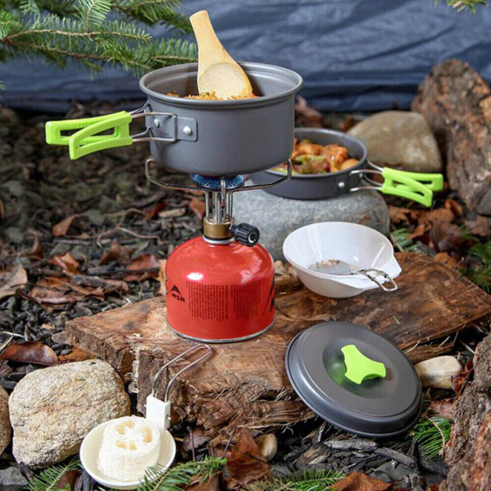Stove Lightweight Camping Cooking Gear Backpacking Cooking Set 15