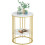 (Gold) Round Side End Table Living Room Coffee Table 1