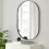 Living And Home Modern Oval Frame Bathroom Wall Mirror 1