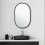 Living And Home Modern Oval Frame Bathroom Wall Mirror 2