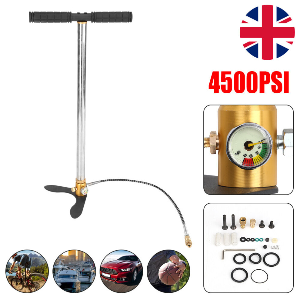 6000Psi 3 Stage Air Gun Rifle Hand Pump Filling Stirrup Airguns