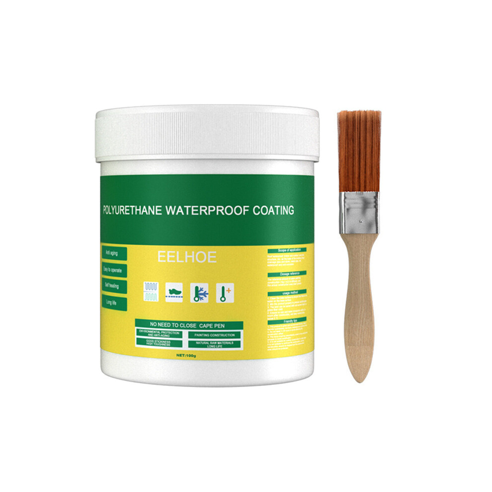 (100g+brush*1) Waterproof Sealant Bathroom Kitchen Exterior Paint