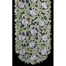 H7667-G Green Daisy Round Doily, 12 in.