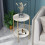 (Gold) 2-Tier Marble Table Round Coffee End Side Table 9