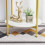 (Gold) 2-Tier Marble Table Round Coffee End Side Table 8