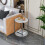 (Black) 2-Tier Marble Table Round Coffee End Side Table 4