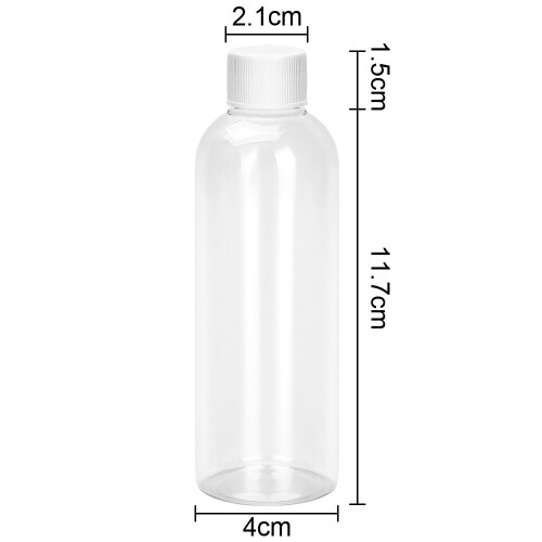 5 x 100ml Clear Empty Plastic Bottles with Screw Caps on OnBuy
