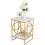 (Gold ) 2 Tiers Coffee Table Living Room Sofa Side Table 7