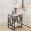 (Black) 2 Tiers Coffee Table Living Room Sofa Side Table 4
