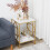 (Gold ) 2 Tiers Coffee Table Living Room Sofa Side Table 3