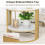 Marble Top Side Table Gold: 2 Tier Round Shape Small Coffee Table 6