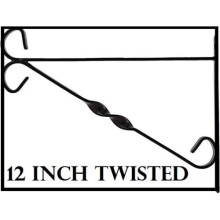 (12 INCH TWISTED HANGING BRACKET) Hanging Basket Brackets Outdoor Wall Brackets.