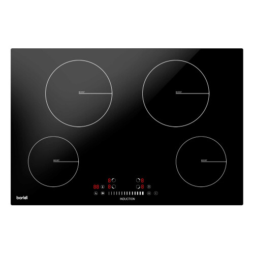 Dellonda 77cm Induction Hob, 4 Cooking Zones, Boost Function, 9 Settings, Slider Touch Control, 7200W - DH179 1