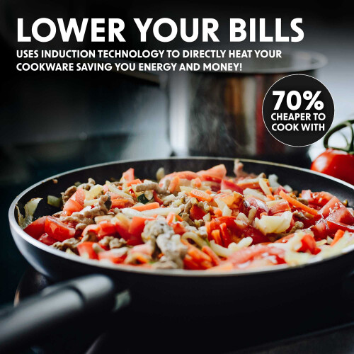 Dellonda 77cm Induction Hob, 4 Cooking Zones, Boost Function, 9 Settings, Slider Touch Control, 7200W - DH179 2
