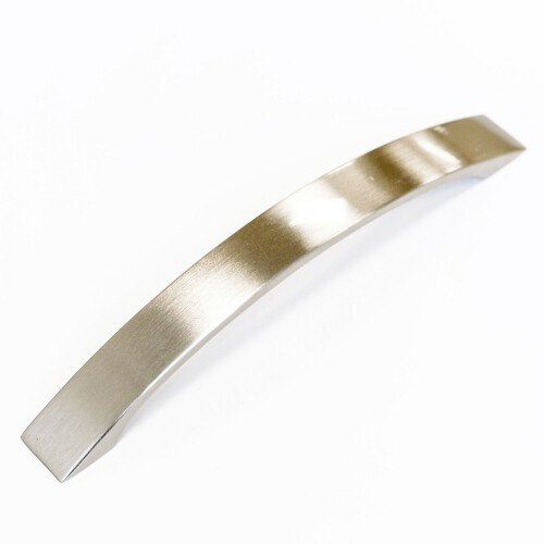 160mm Curved Grey Brushed Nickel Strap Kitchen Cabinet Handle