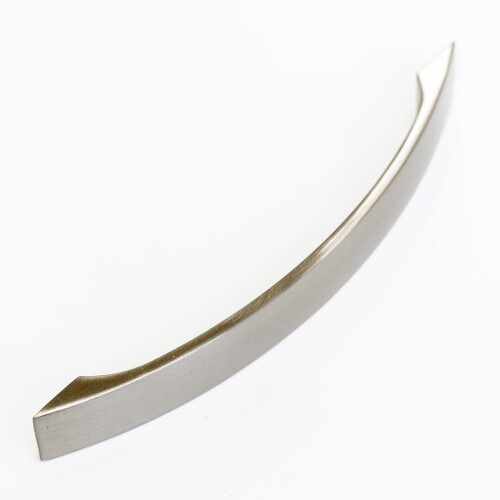 160mm Curved Grey Brushed Nickel Strap Kitchen Cabinet Handle 1