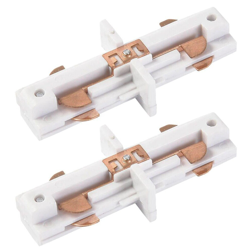 Litecraft Track Butt Connector For Single Mains Circuit White - 2 Pack 5020024279737