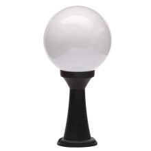 (Post Light) Litecraft Lancaster Light With Globe Shade - Black