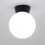 (Ceiling Light) Litecraft Lancaster Light With Globe Shade - Black 2