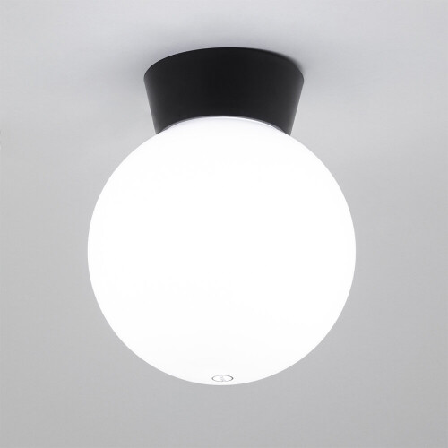 (Ceiling Light) Litecraft Lancaster Light With Globe Shade - Black 1