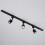 Litecraft 1M Kitchen Track Light With 3 Soho Fixture & Bulbs - Black 4