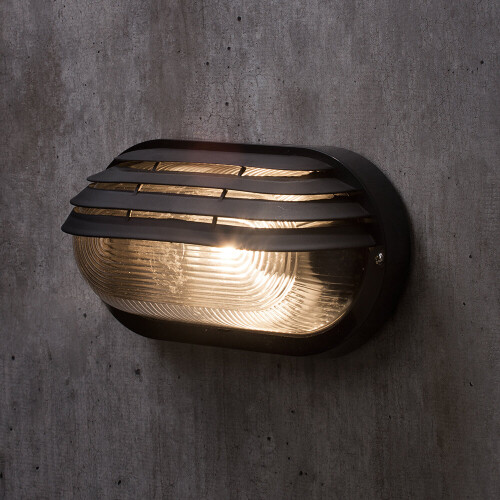 Litecraft Anders Eyelid Outdoor Black Wall Light 1