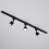 Litecraft 1M Kitchen Track Light With 3 Soho Fixture & Bulbs - Black 3