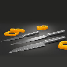 Salter Professional 3 Piece Steel Knife Set Carving & Santoku Paring Knife