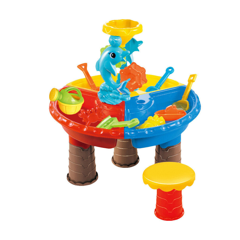 (B) Sand Water Table Outdoor Garden Sandbox Set Play Sand Table Toddler Kids Outdoor Play Summer Beach Toys Children's Gifts