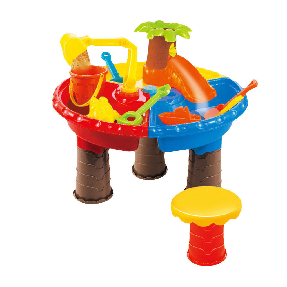 (D) Sand Water Table Outdoor Garden Sandbox Set Play Sand Table Toddler Kids Outdoor Play Summer Beach Toys Children's Gifts