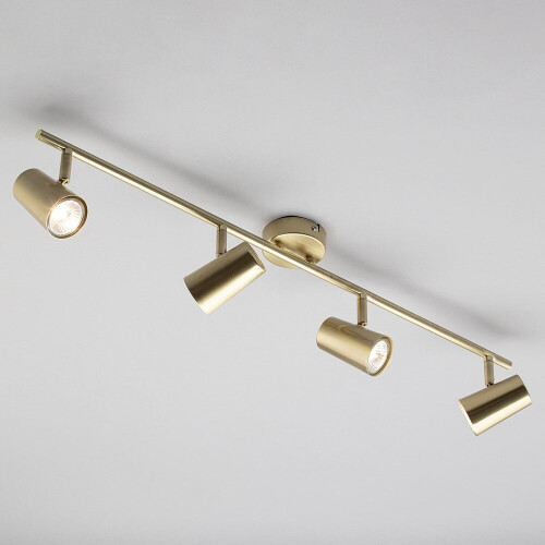 (Satin Brass) Litecraft Chobham 4 Light Ceiling Spotlight Bar 1