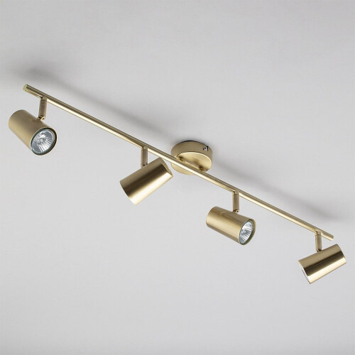 (Satin Brass) Litecraft Chobham 4 Light Ceiling Spotlight Bar 2