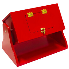 Raffle Drum, Tombola ,Lotto Draw Wooden Red. Raffle Ticket Spinning Drum, Official Raffle Drum - Non See-through Drum for Fair Raffles