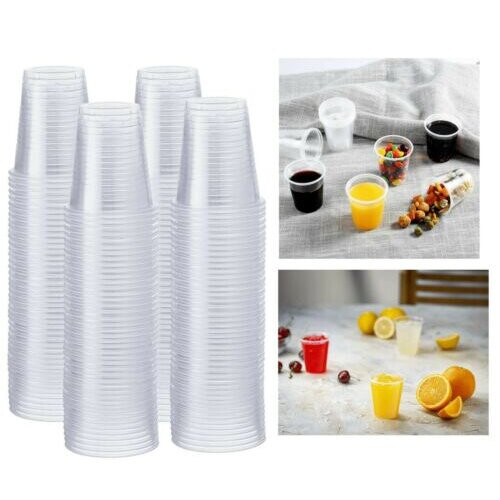 (Clear Plastic Cup, 500) 7oz Disposable Strong Plastic Cup