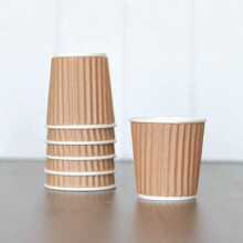 (Kraft Brown, 500) Disposable Coffee cups Paper Brown Chess / Kraft Cups 4oz (120ml) For Hot Drinks Triple Layer