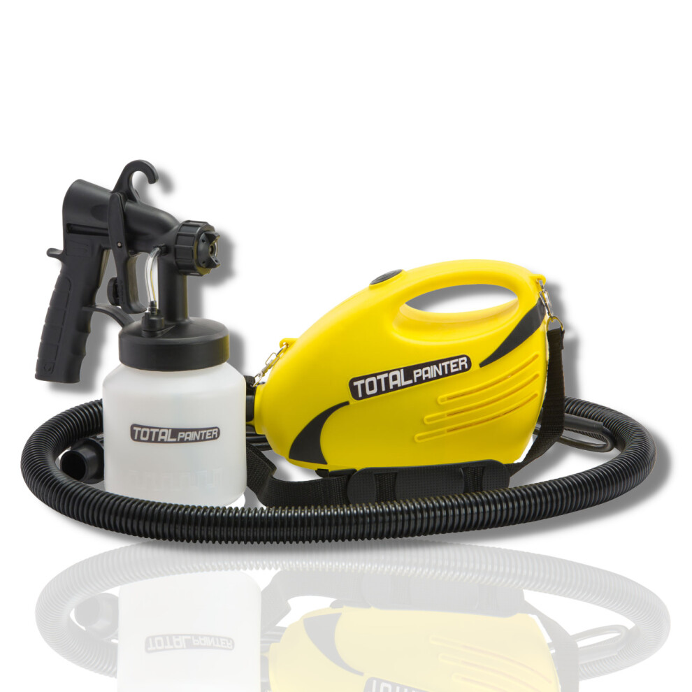(1 Spray Gun) Paint Sprayer Professional Total Painter, Spray Paint Gun for All Surfaces, 900W, Lightweight, 3600rpm, Indoor and Outdoor - 800ml Capacity