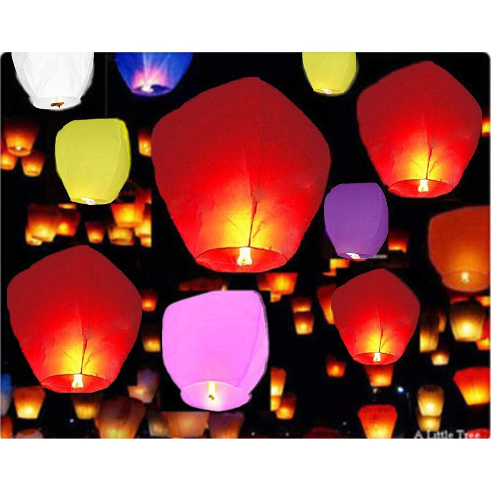 20 Mix Chinese Flying Sky Lanterns- A Liittle Tree