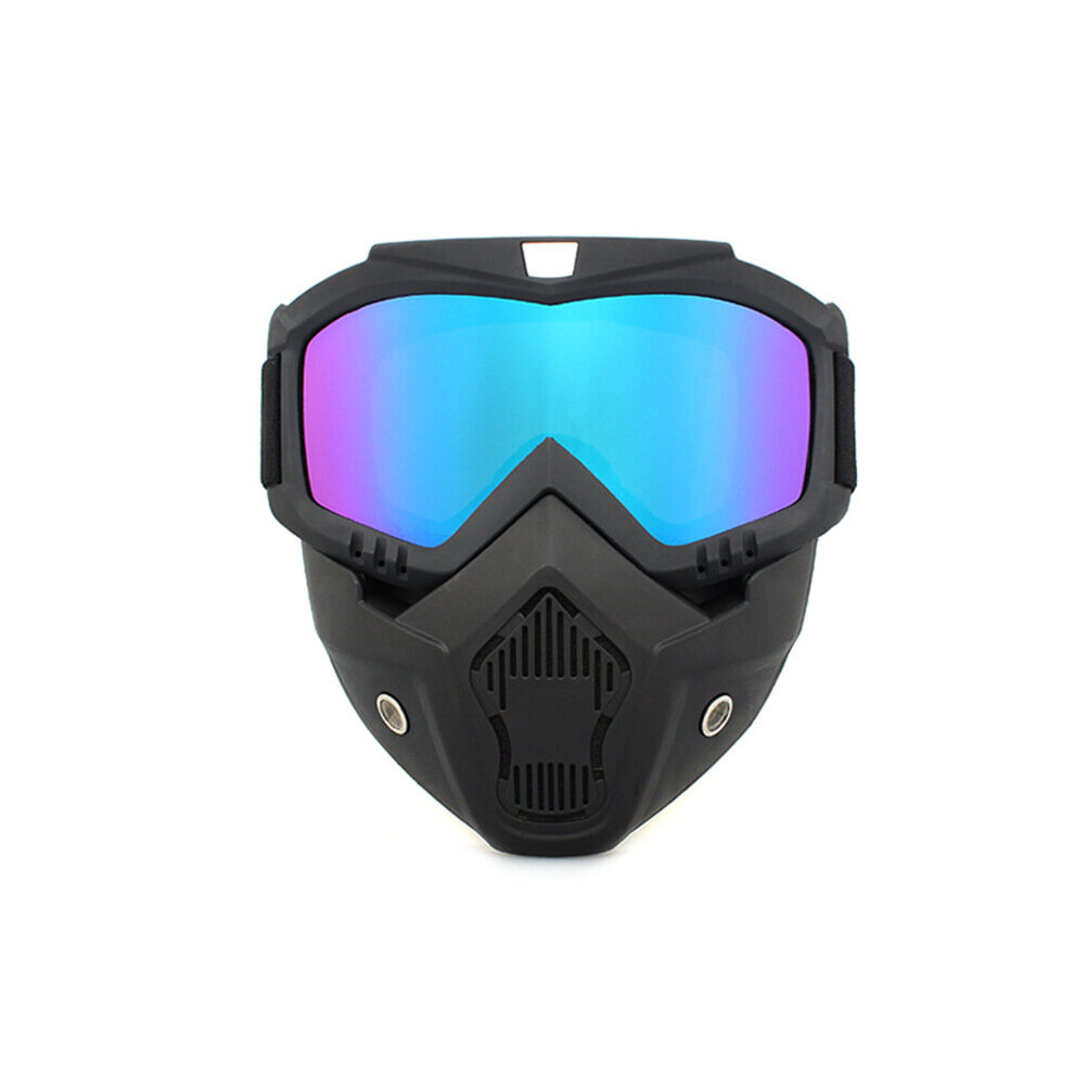 (Multicoloured Lenses) Motorbike Windproof Riding Glasses Ski Vintage Harley Visor 742378824047