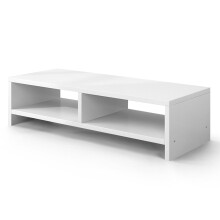Computer Desktop Monitor Stand Laptop TV Display Screen Riser Shelf White
