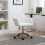 (White) Adjustable Height Swivel Home Office Chair 1
