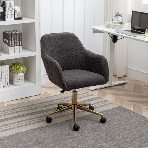(Dark Grey) Adjustable Height Swivel Home Office Chair