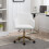 (White) Adjustable Height Swivel Home Office Chair 2