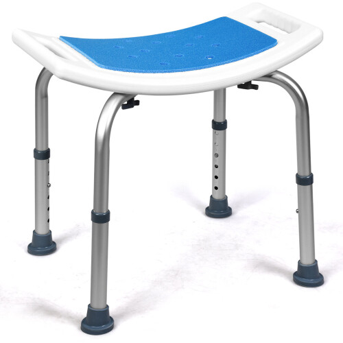 Costway Adjustable Lightweight Shower Bench Shower Stool Bathtub Stool Seat