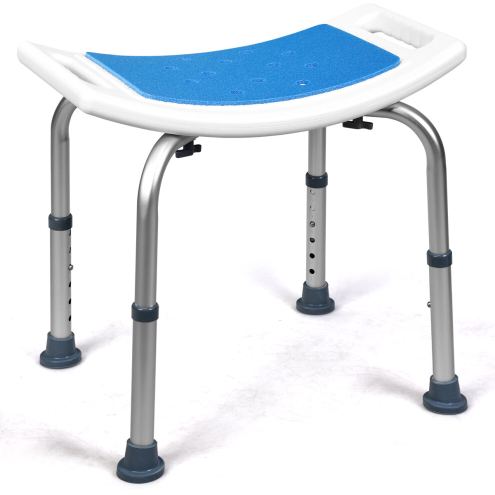 Costway Adjustable Lightweight Shower Bench Shower Stool Bathtub Stool Seat