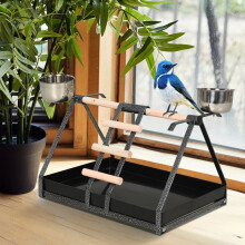 High-quality Stainless Steel Portable Parrot Bird Feeder Bird Stand