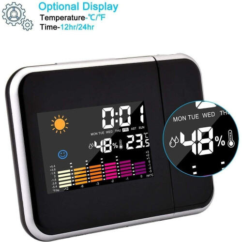 Smart Alarm Clock Digital LED Temperature Time Projector LCD Display 1