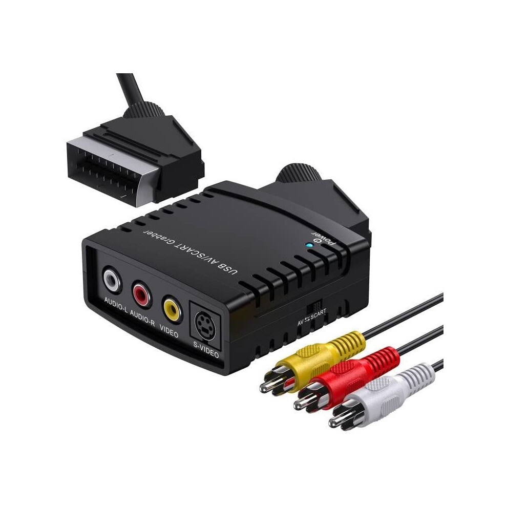 DIGITNOW! Video Grabber Capture Card Transfer TV / Hi8 / VHS to DVD, VHS Digital Converter with Scart Adaptor and RCA Cable