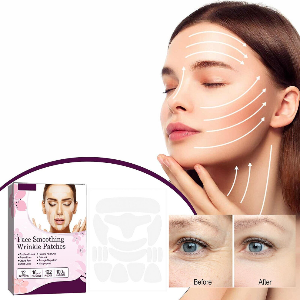 192pcs Facial Wrinkle Patches Anti Wrinkle Face Strips For Forehead Eye Cheek